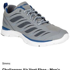 Simms Men's Gray and Blue Ventilated (Boat) Shoe